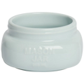 Farmers Market - Short/wide Mason Jar - Sky Blue glazed ceramic jar, with a clean, polished finish and distinctive shape or artwork; a charming, substantial piece for drinks, flowers, utensils, or relaxed countertop styling. Additional view helps show the profile, scale, and decorative details.