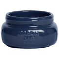 Farmers Market - Short/wide Mason Jar - Indigo glazed ceramic jar, with a clean, polished finish and distinctive shape or artwork; a charming, substantial piece for drinks, flowers, utensils, or relaxed countertop styling. Alternate product view shows more of the shape, finish, and design details.