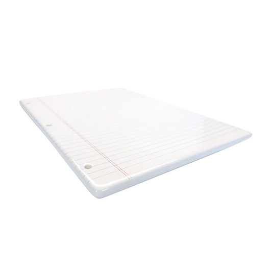 Funny Little Trays - Memo Pad Cheese Tray serving and catchall piece, with a clean, polished finish and distinctive shape or artwork; useful for snacks and small bites, or for organizing jewelry, keys, and countertop essentials.