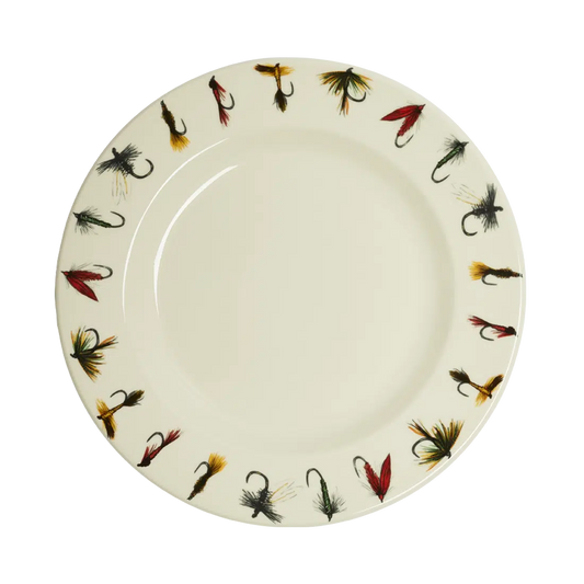 Gone Fishin' - Main Plate tableware, with a clean, polished finish and distinctive shape or artwork; a useful size for meals, appetizers, desserts, snacks, or layered place settings. Primary product view highlights the overall design and proportions.