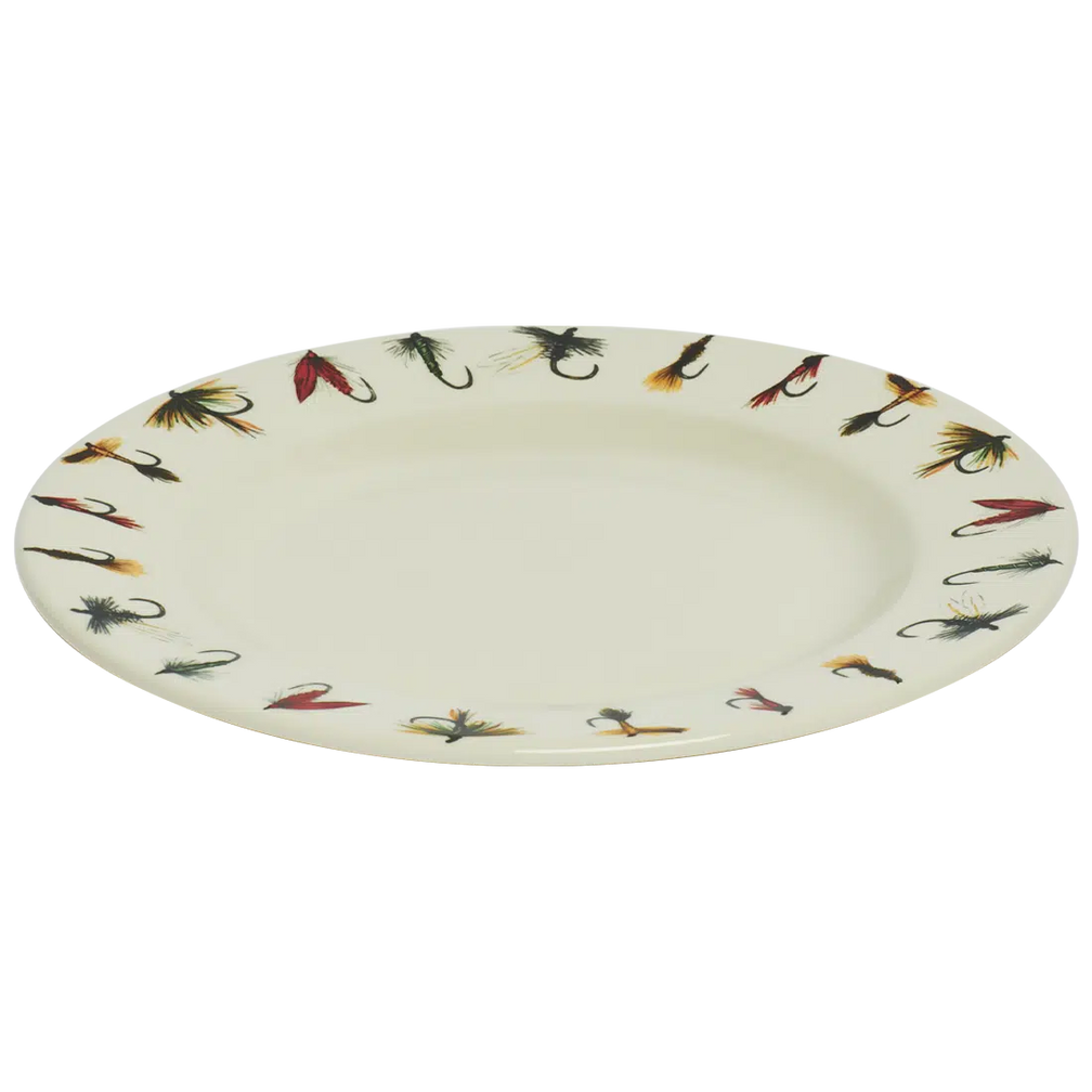 Gone Fishin' - Main Plate tableware, with a clean, polished finish and distinctive shape or artwork; a useful size for meals, appetizers, desserts, snacks, or layered place settings. Alternate product view shows more of the shape, finish, and design details.