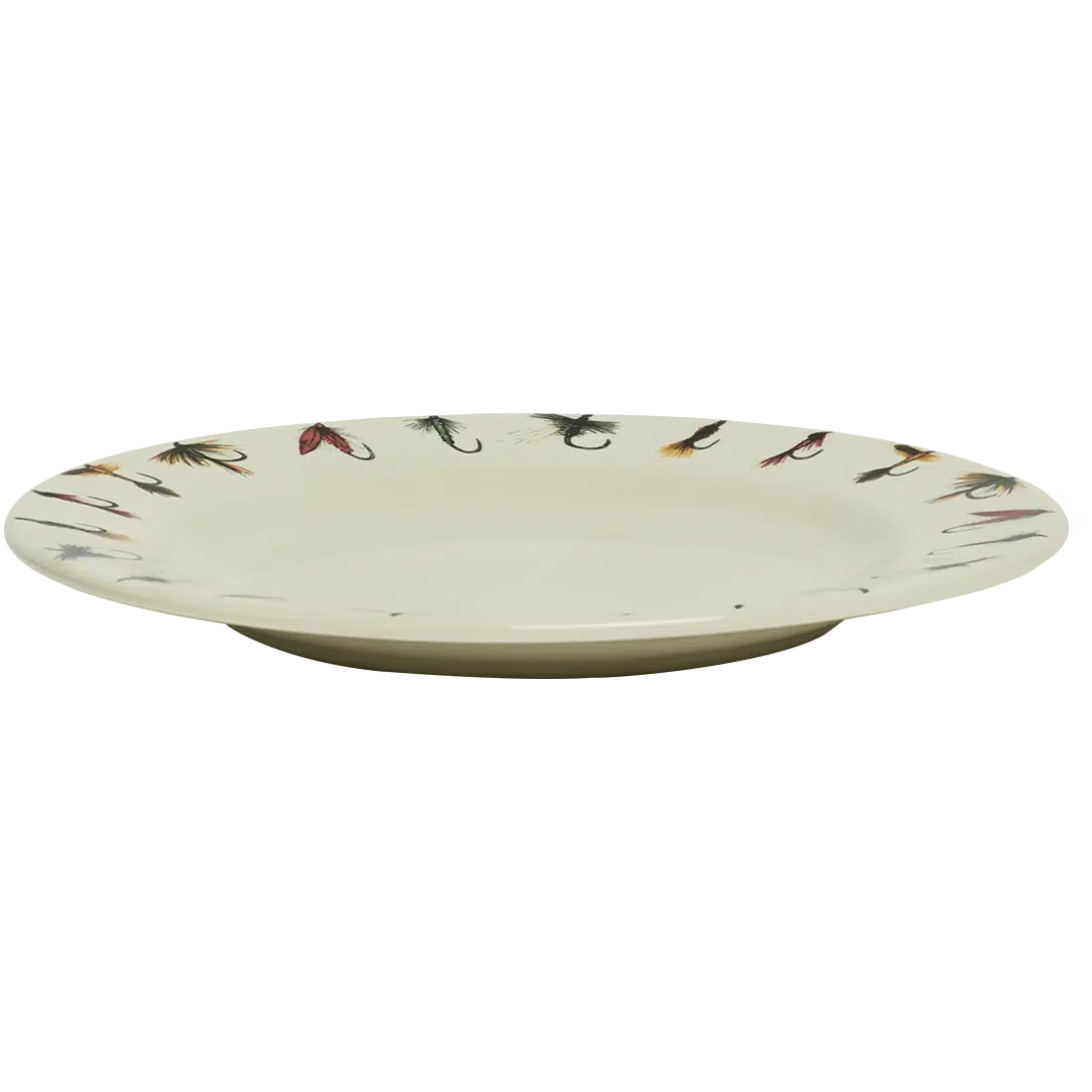 Gone Fishin' - Main Plate tableware, with a clean, polished finish and distinctive shape or artwork; a useful size for meals, appetizers, desserts, snacks, or layered place settings. Additional view helps show the profile, scale, and decorative details.