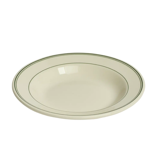 Hl Greenband - Soup Bowl versatile tableware, with a clean, polished finish and distinctive shape or artwork; useful for cereal, soup, snacks, sides, desserts, or everyday prep and serving. Alternate product view shows more of the shape, finish, and design details.