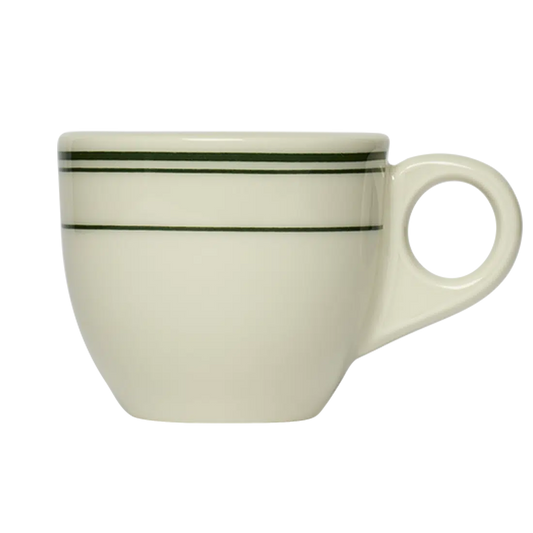 Hl Greenband - Demitasse ceramic drinkware, with a clean, polished finish and distinctive shape or artwork; a comfortable everyday choice for coffee, tea, cocoa, or desk-side sipping. Primary product view highlights the overall design and proportions.