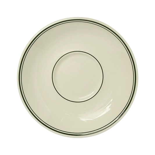 Hl Greenband - Saucer tableware, with a clean, polished finish and distinctive shape or artwork; a useful size for meals, appetizers, desserts, snacks, or layered place settings. Primary product view highlights the overall design and proportions.