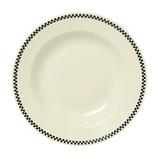 Checkerboard - Soup Bowl versatile tableware, with a clean, polished finish and distinctive shape or artwork; useful for cereal, soup, snacks, sides, desserts, or everyday prep and serving. Primary product view highlights the overall design and proportions.