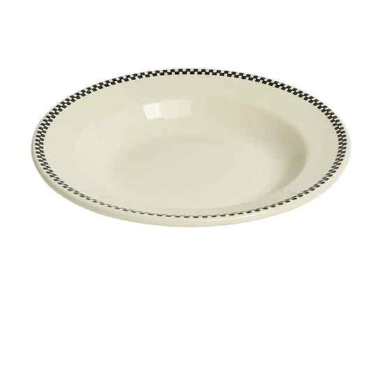 Checkerboard - Soup Bowl versatile tableware, with a clean, polished finish and distinctive shape or artwork; useful for cereal, soup, snacks, sides, desserts, or everyday prep and serving. Alternate product view shows more of the shape, finish, and design details.
