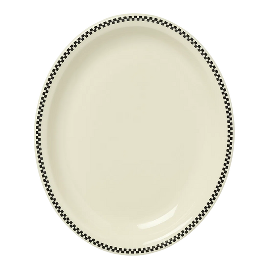 Checkerboard - Medium Platter serving ware, with a clean, polished finish and distinctive shape or artwork; a generous centerpiece for appetizers, mains, desserts, or sharing at the table. Primary product view highlights the overall design and proportions.