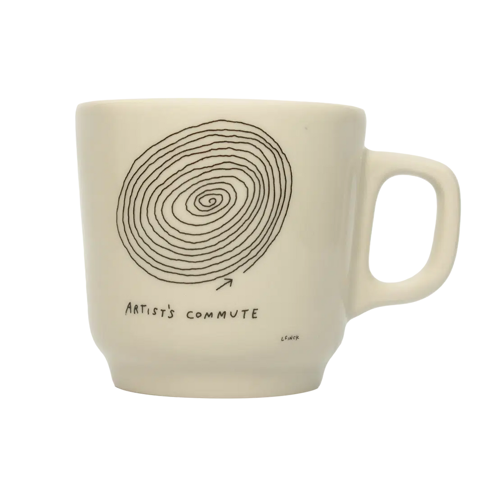 Liana Finck - Artist Commute Mug ceramic drinkware, with a clean, polished finish and distinctive shape or artwork; a comfortable everyday choice for coffee, tea, cocoa, or desk-side sipping. Primary product view highlights the overall design and proportions.