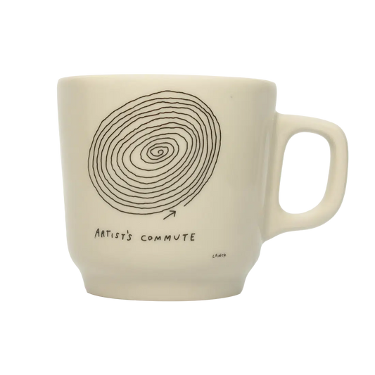 Liana Finck - Artist Commute Mug ceramic drinkware, with a clean, polished finish and distinctive shape or artwork; a comfortable everyday choice for coffee, tea, cocoa, or desk-side sipping. Primary product view highlights the overall design and proportions.