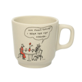 Liana Finck - Can Opener Mug ceramic drinkware, with a clean, polished finish and distinctive shape or artwork; a comfortable everyday choice for coffee, tea, cocoa, or desk-side sipping. Alternate product view shows more of the shape, finish, and design details.