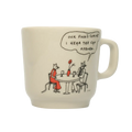 Liana Finck - Can Opener Mug ceramic drinkware, with a clean, polished finish and distinctive shape or artwork; a comfortable everyday choice for coffee, tea, cocoa, or desk-side sipping. Additional view helps show the profile, scale, and decorative details.