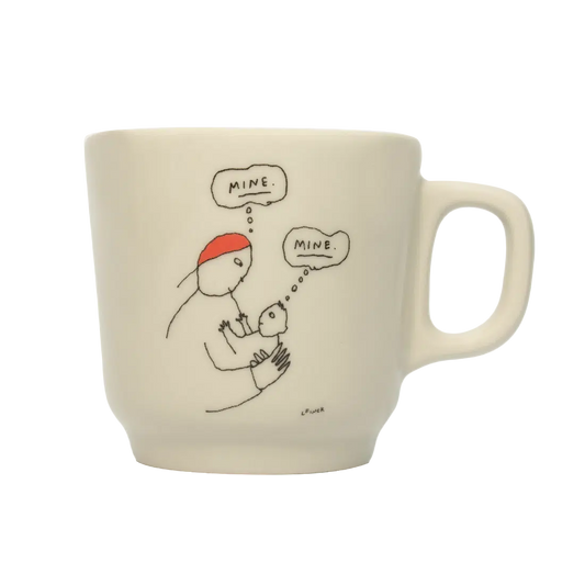 Liana Finck - Mine Mug ceramic drinkware, with a clean, polished finish and distinctive shape or artwork; a comfortable everyday choice for coffee, tea, cocoa, or desk-side sipping. Primary product view highlights the overall design and proportions.