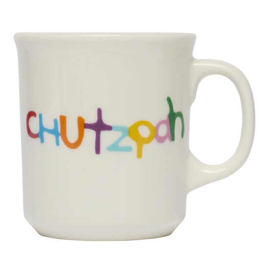 Susan Alexandra - Chutzpah Mug ceramic drinkware, with a clean, polished finish and distinctive shape or artwork; a comfortable everyday choice for coffee, tea, cocoa, or desk-side sipping. Primary product view highlights the overall design and proportions.