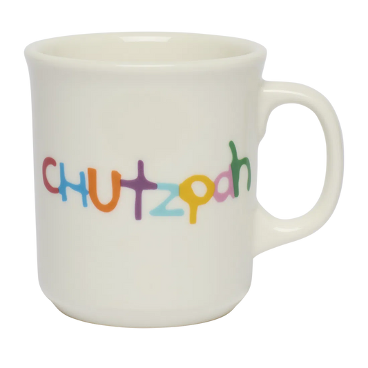 Susan Alexandra - Chutzpah Mug ceramic drinkware, with a clean, polished finish and distinctive shape or artwork; a comfortable everyday choice for coffee, tea, cocoa, or desk-side sipping. Alternate product view shows more of the shape, finish, and design details.