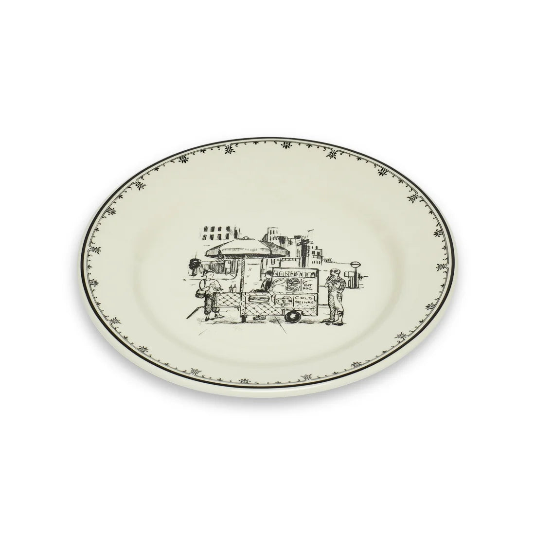 NYC TOILE - CART PLATE (8.25")