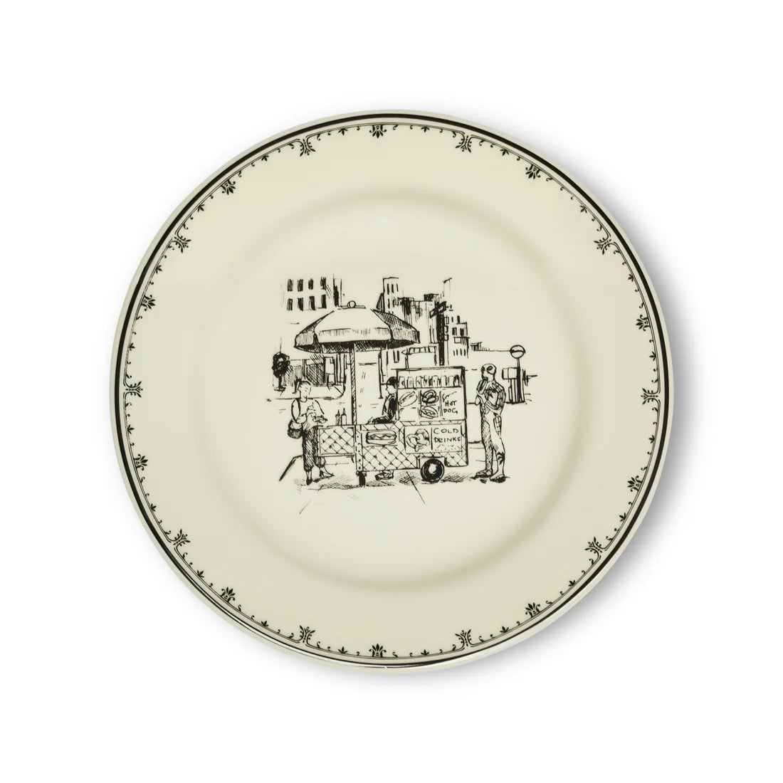 NYC TOILE - CART PLATE (8.25")