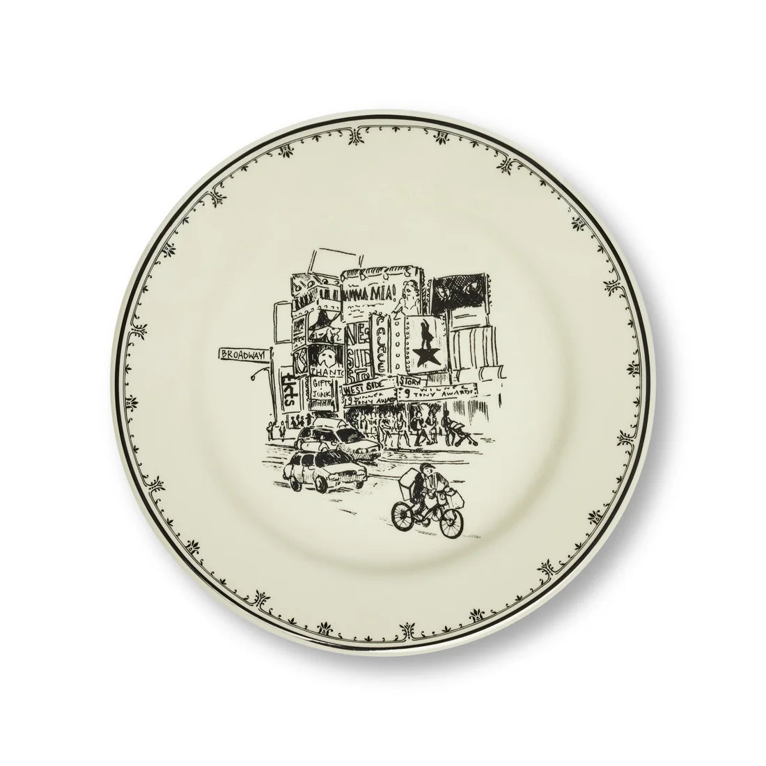 NYC TOILE - TIME SQ PLATE (8.25")