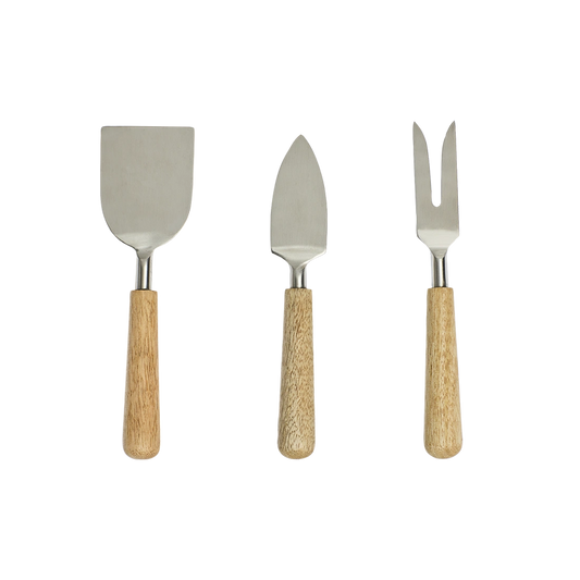3pc Boxed Cheese Set boxed serving set, with thoughtful packaging and a design that makes it easy to use, display, or gift; a ready-to-gift set for cheese boards, appetizers, entertaining, and easy host gifts. Primary product view highlights the overall design and proportions.