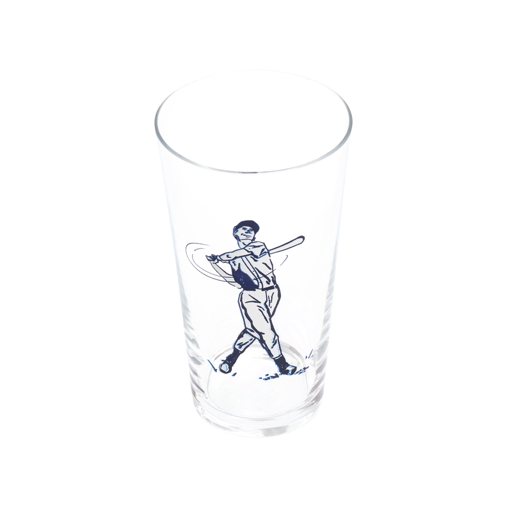 Baseball Pint Glass generous glassware, with a crisp silhouette and decorative details that stand out on the table; a practical choice for beer, soda, iced tea, or casual entertaining. Additional view helps show the profile, scale, and decorative details.