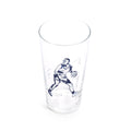 Basketball pint glass from a higher angle showing the rim