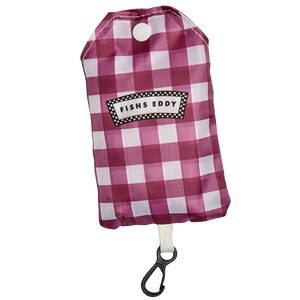 GINGHAM SHOPPER/POUCH - RED